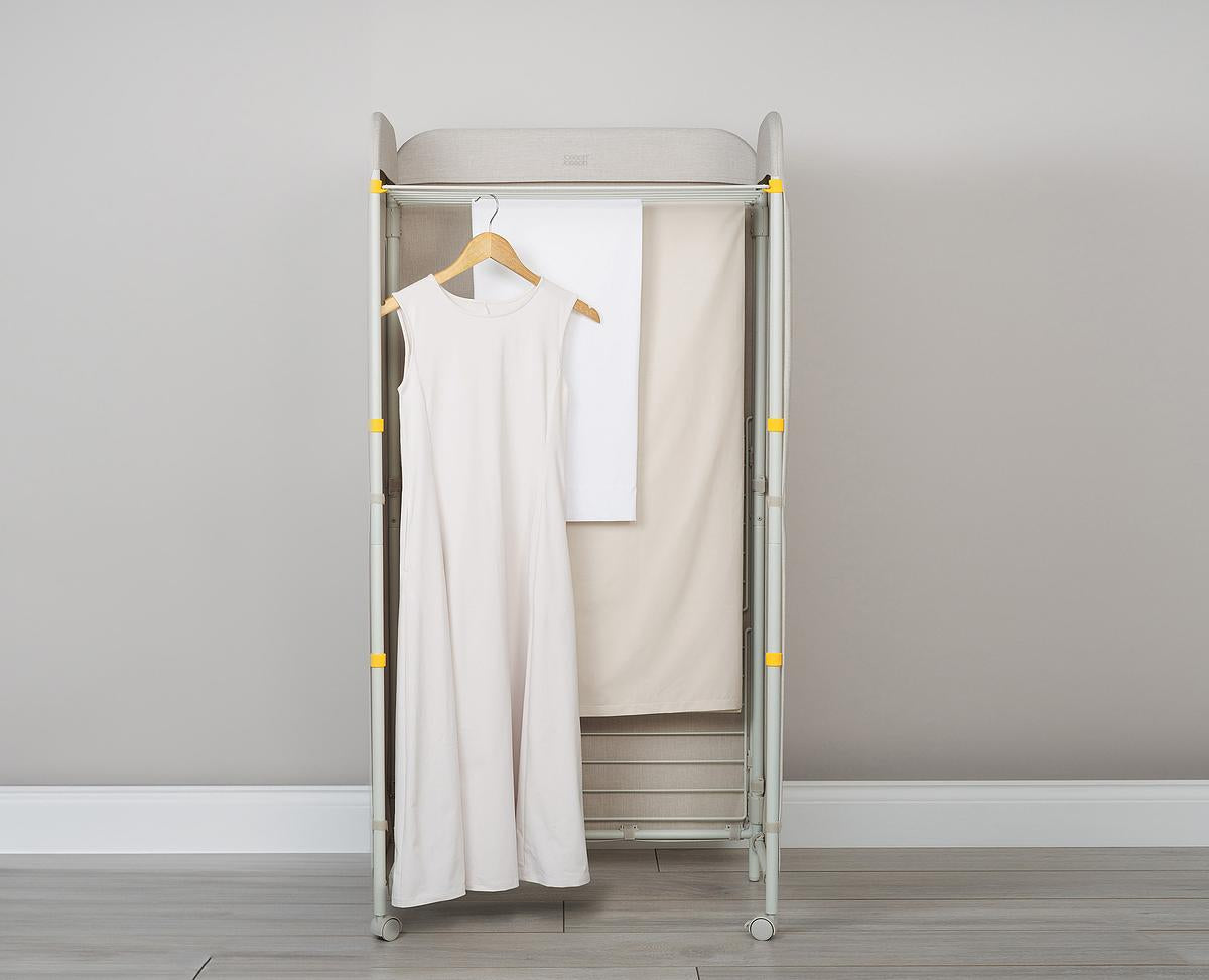 Eclipse™ 3-Tier Foldable Clothes Drying Rack with Mesh Screen - Space Saving Laundry Organizer for Small Apartments & Dorm Rooms