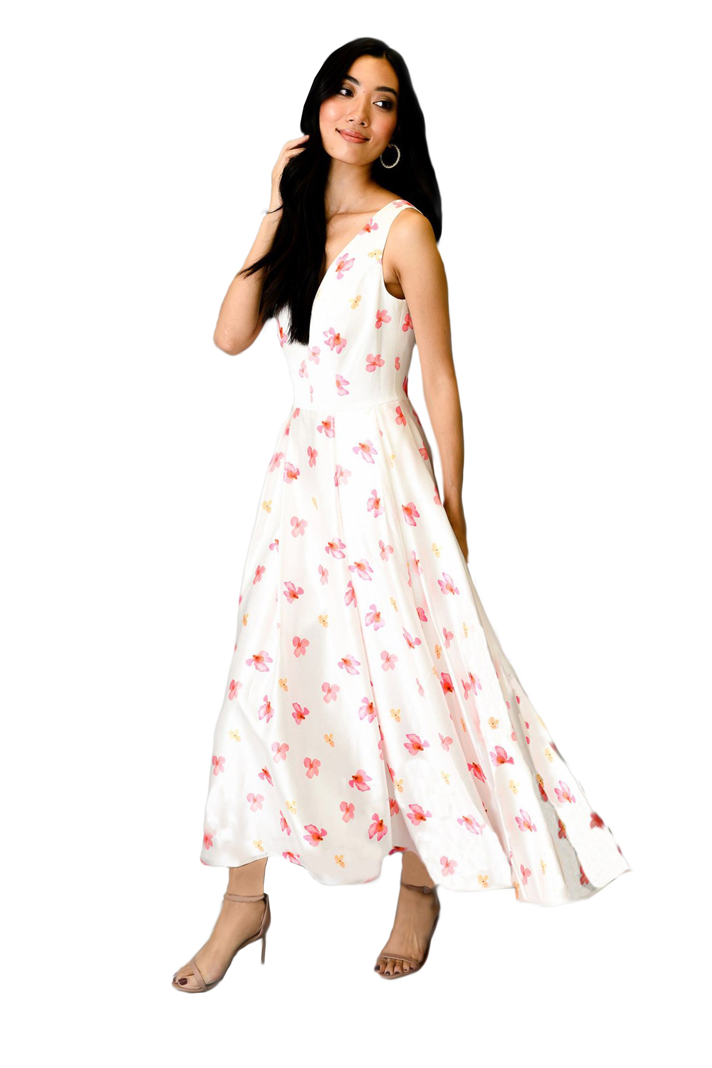 Elegant Women's Floral Formal Dress for Wedding, Party & Evening Events - Stylish & Comfortable Maxi Dress