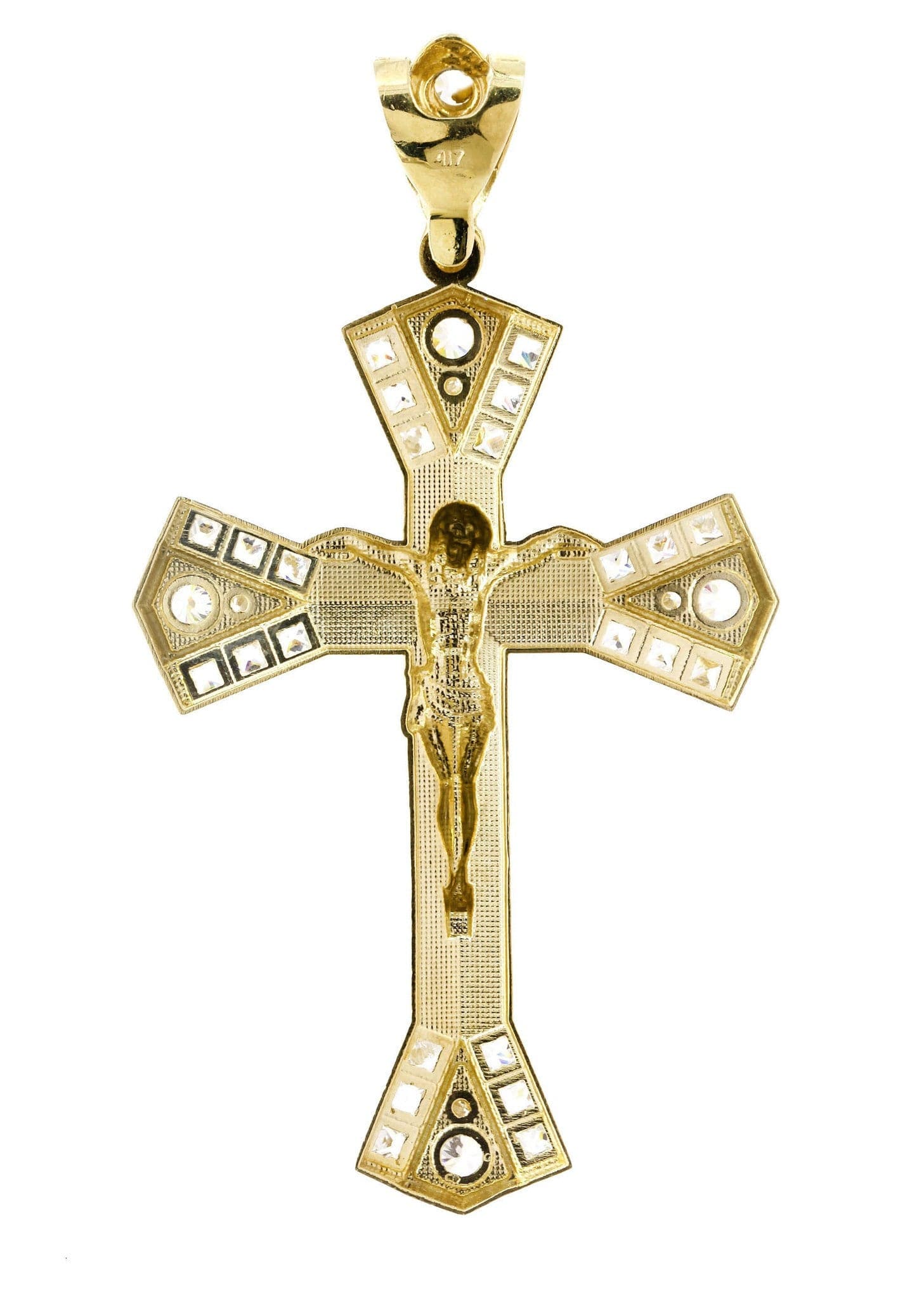 10K Gold Cross Pendant for Women & Men - 14.1 Grams Religious Jewelry - Perfect for Baptism, First Communion & Everyday Wear