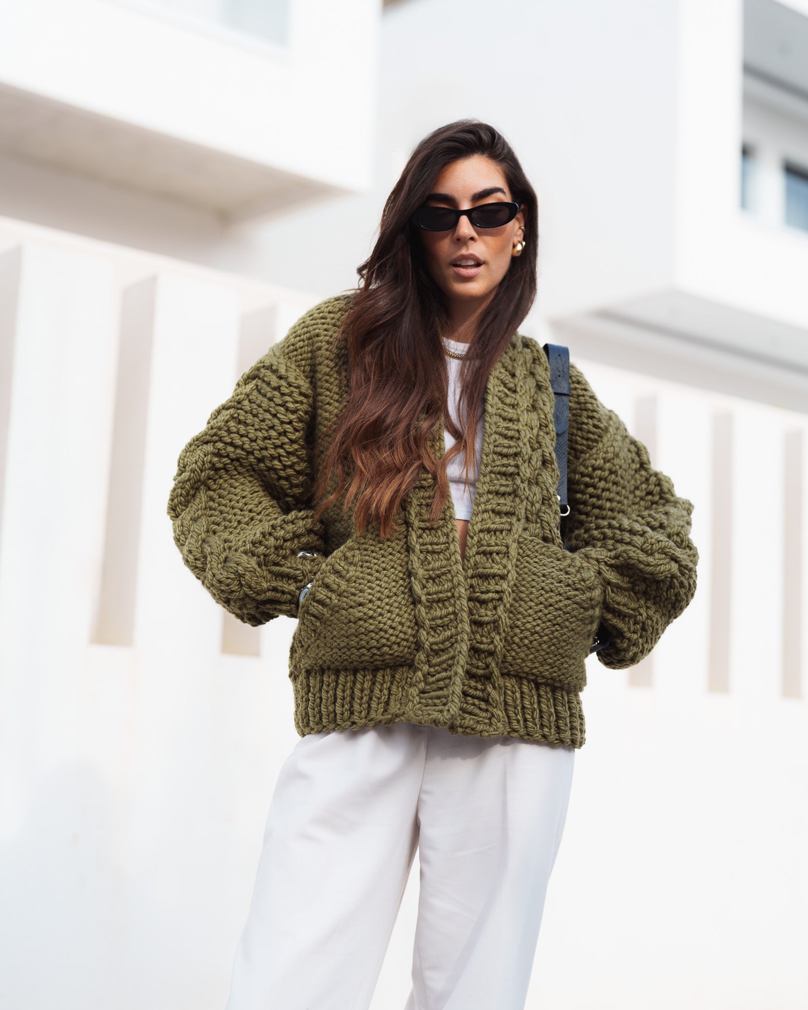 Stylish Braided Pocket Cardigan for Women - Soft Knit Open Front Sweater | Perfect for Fall, Winter & Layering Outfits
