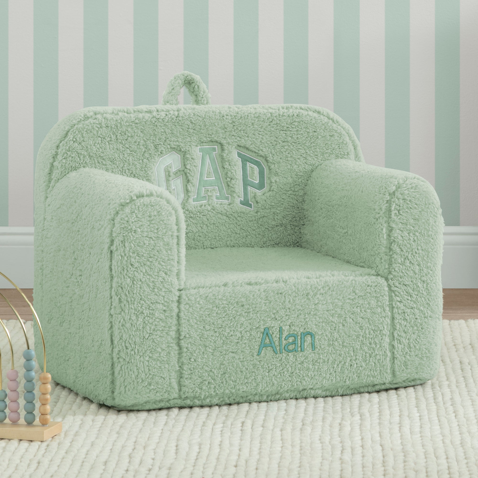 Personalized BabyGap Sherpa Chair - Cozy & Custom Kids' Seat for Nursery, Bedroom, or Playroom - Perfect for Reading, Relaxing & Snuggling