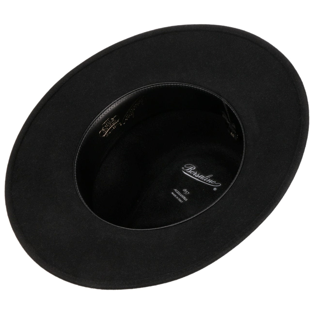 Borsalino Cagliero Felt Hat with Genuine Leather Band - Classic Fedora Style for Men & Women | Perfect for Outdoor Events, Weddings & Fashion Accessories