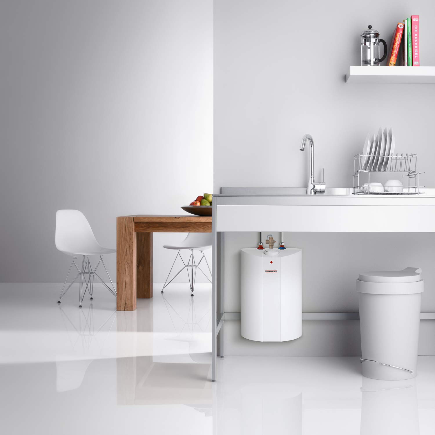Stiebel Eltron 235089 SHC 6 6-Gallon Point-of-Use Electric Water Heater - Compact Tankless Design for Small Homes, Apartments & RVs | Energy Efficient Hot Water Solution for Sinks, Showers & Washing Machines