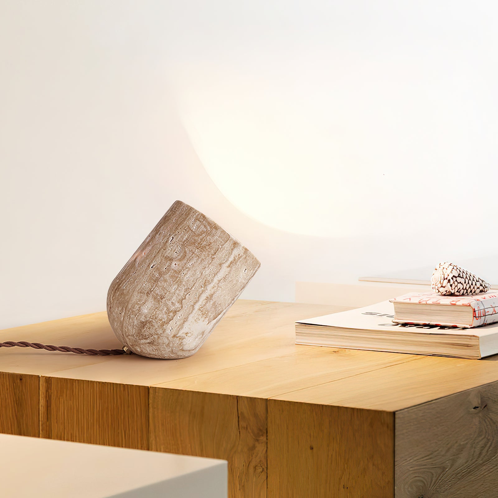 Amidori Modern LED Table Lamp - Adjustable Brightness, USB Charging Port, Night Light for Bedroom, Living Room, Office - Warm White & Cool White Light Modes