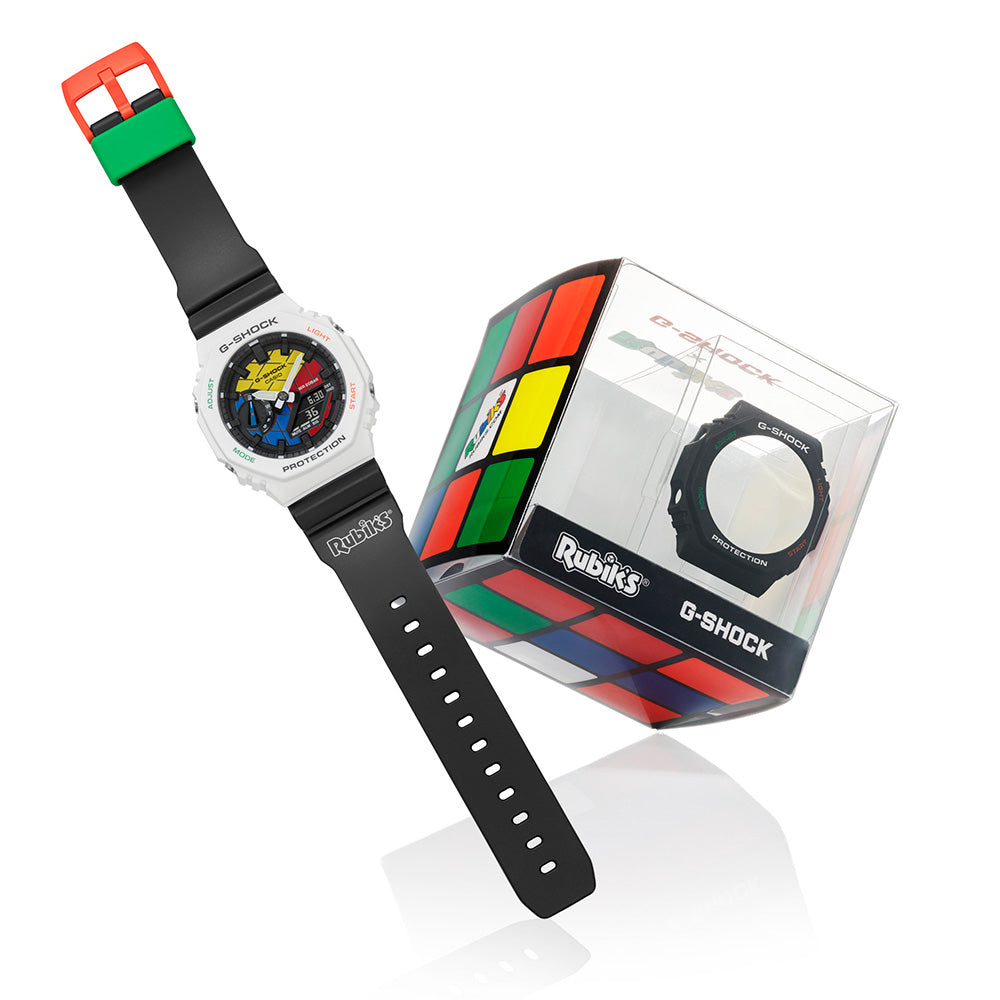 G Shock GAE2100RC 1A Rubik's Cube Limited Edition Watch - Stylish Digital Sport Watch for Men, Durable Shock Resistant Design - Perfect for Outdoor Adventures, Sports & Everyday Wear