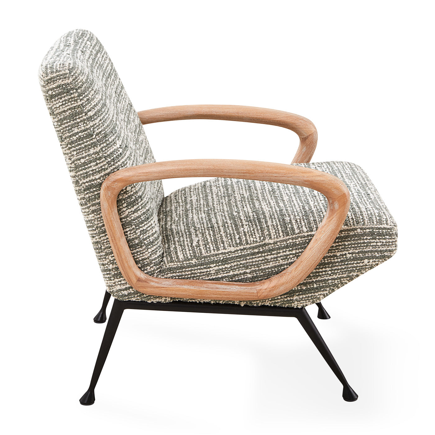Gainsbourg Lounge Chair - Mid-Century Modern Accent Chair for Living Room, Bedroom & Office - Stylish Comfortable Reading Chair with Wooden Legs
