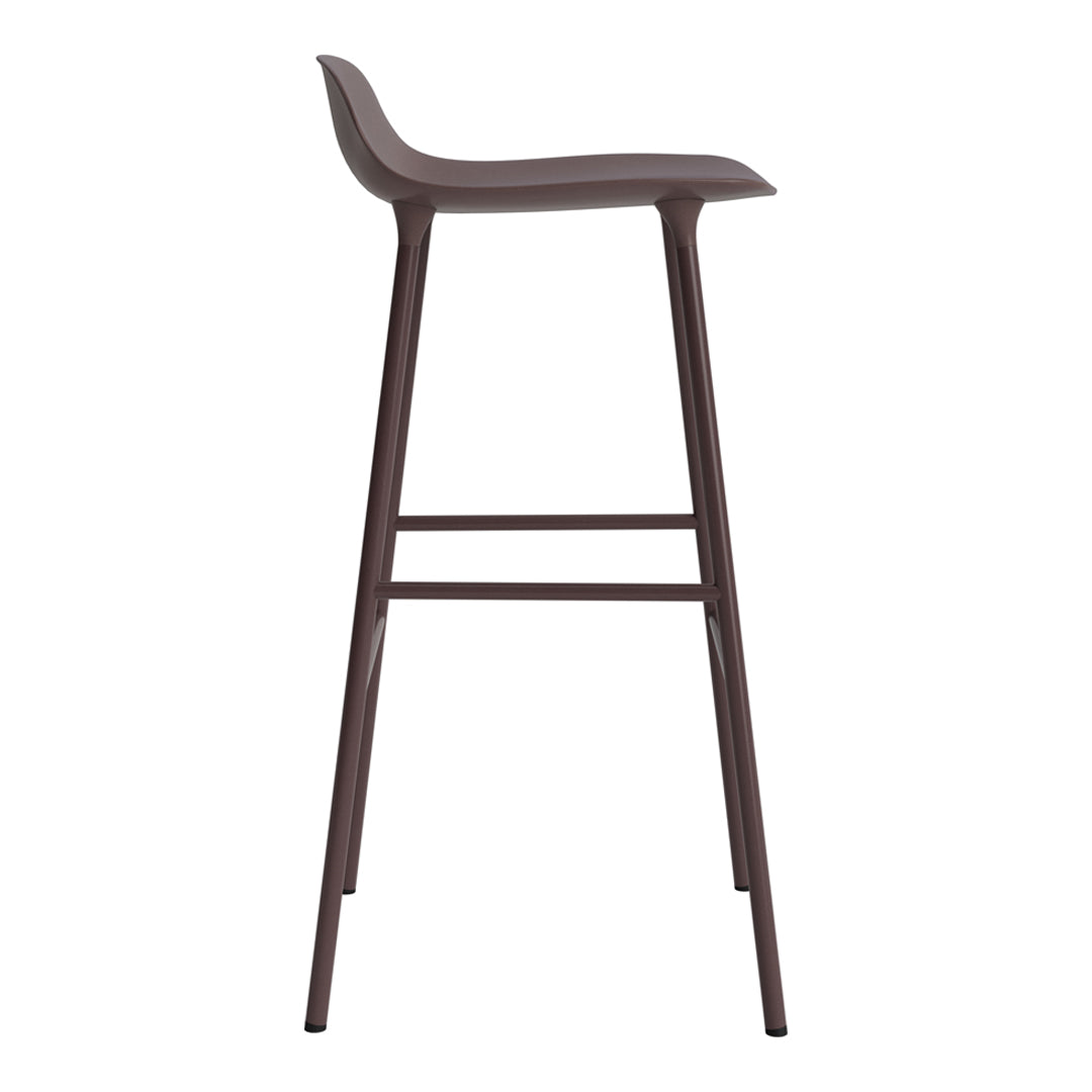Modern Metal Bar Stools with Form Design - Adjustable Height Counter Stools for Kitchen, Dining & Home Bar - Industrial Style Seating for Restaurants & Cafes