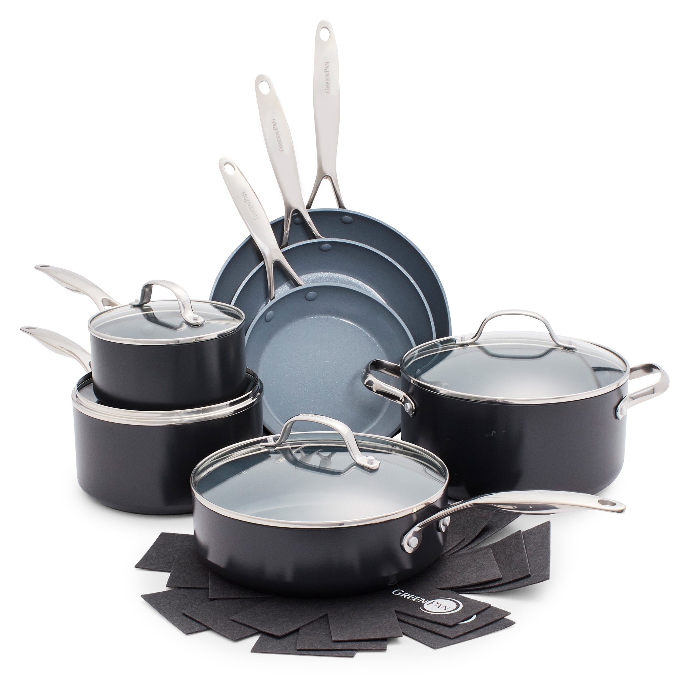 Valencia Pro Ceramic Nonstick 11-Piece Cookware Set - Non-Toxic PFOA-Free Pots and Pans for Healthy Cooking | Perfect for Frying, Boiling, Baking & Everyday Kitchen Use