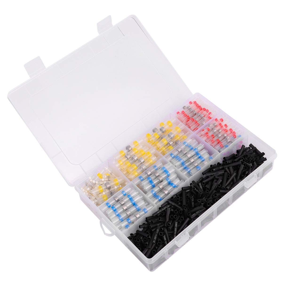 VILLCASE 800pcs Heat Shrink Solder Seal Wire Connectors - Waterproof Insulated Electrical Butt Splice for Automotive, Marine & DIY Electrical Repairs