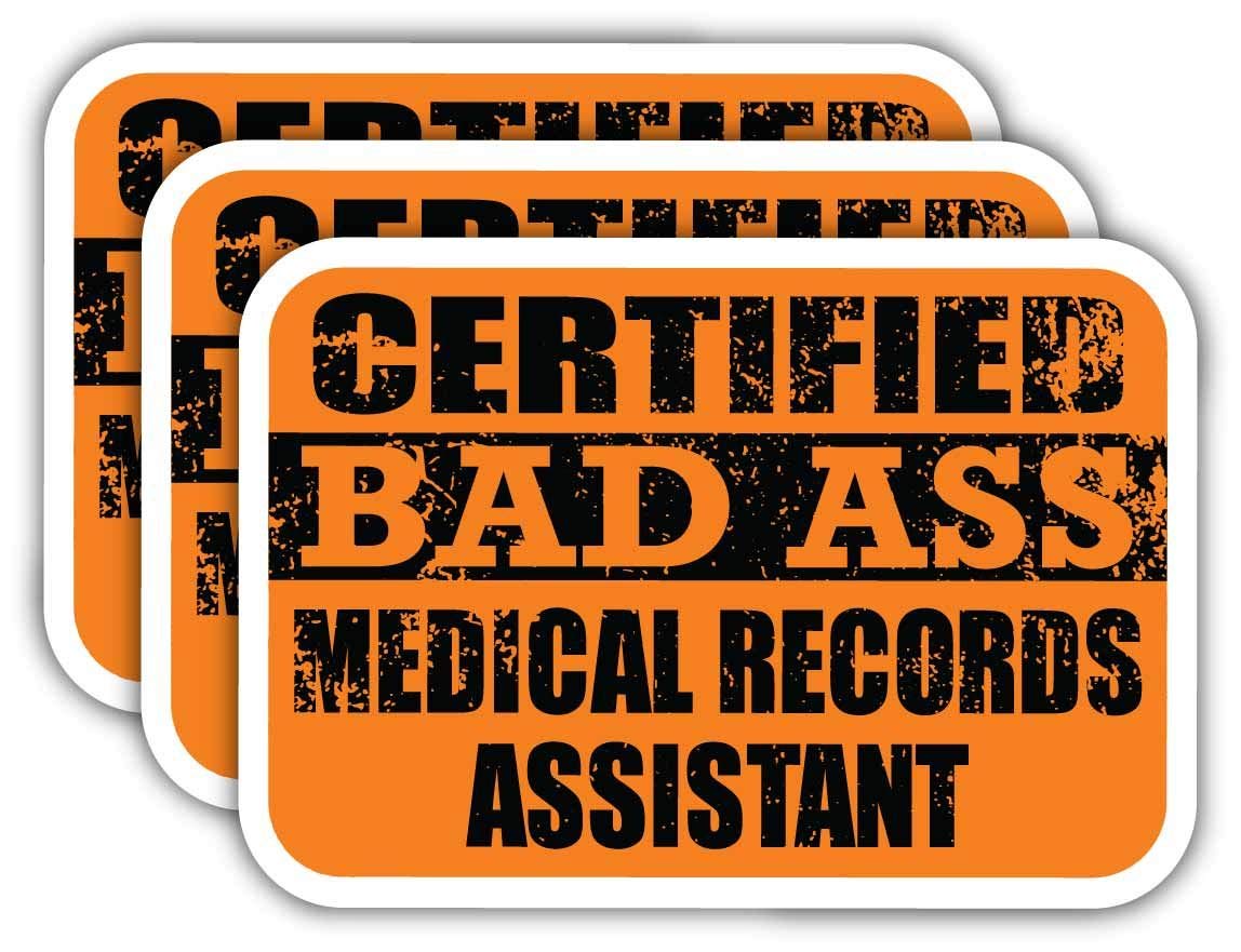 Certified Medical Records Assistant Stickers - Funny Job Gift for Laptops & Cars