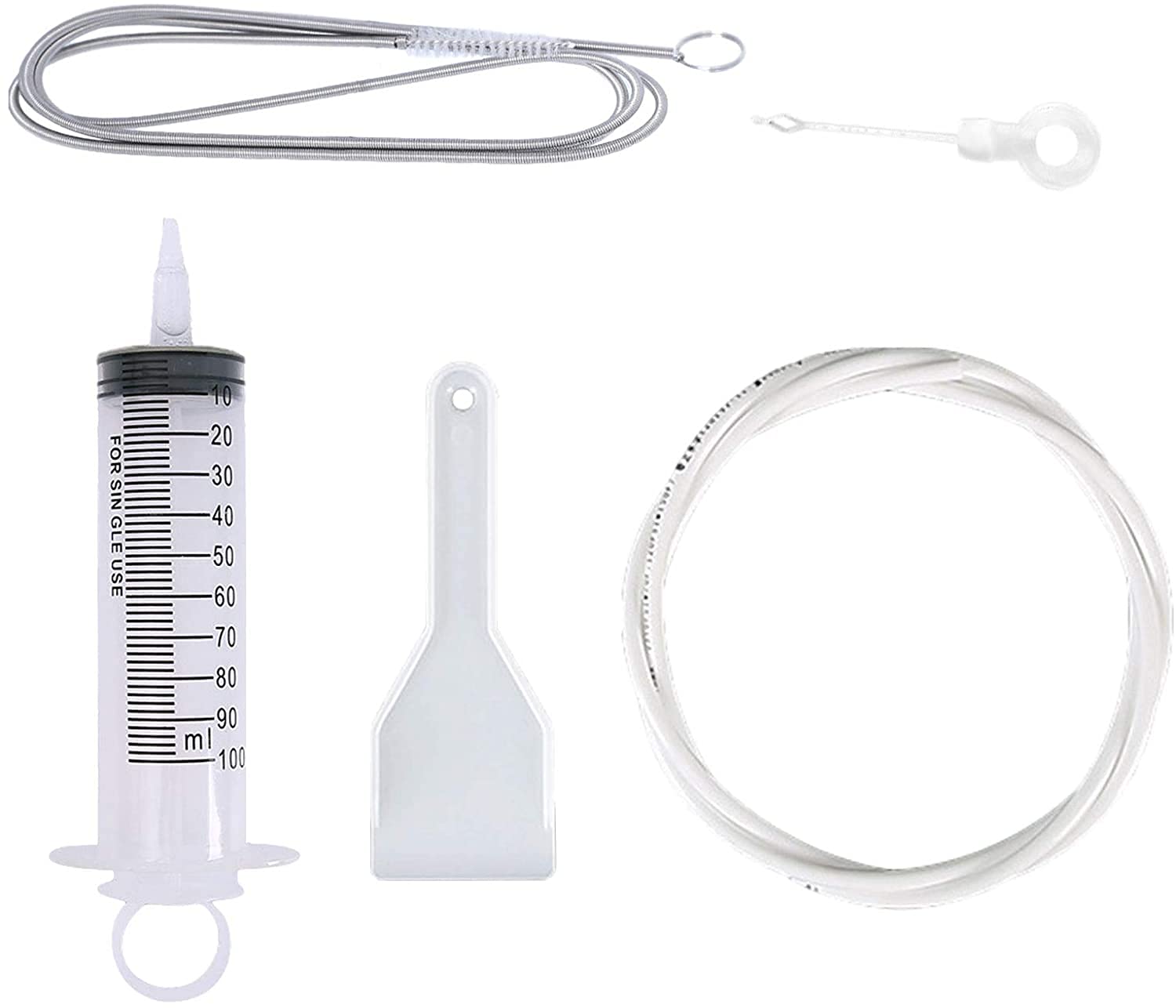 Refrigerator Drain Hole Cleaner Kit - 5-Piece Reusable Ice Shovel, Drain Pipe Cleaner & Deicing Tool Set for Home Fridge Maintenance - Perfect for Defrosting, Unclogging & Deep Cleaning Refrigerators