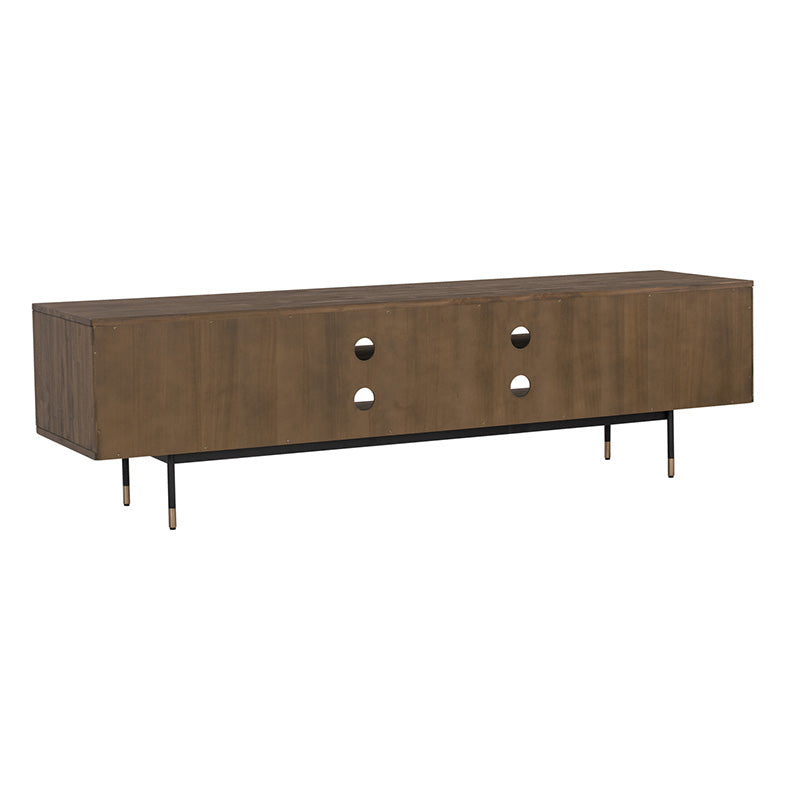 Solid Acacia Wood TV Stand 200cm - Hamilton Entertainment Unit in Toffee Color | Perfect for Living Room & Home Theater Setup