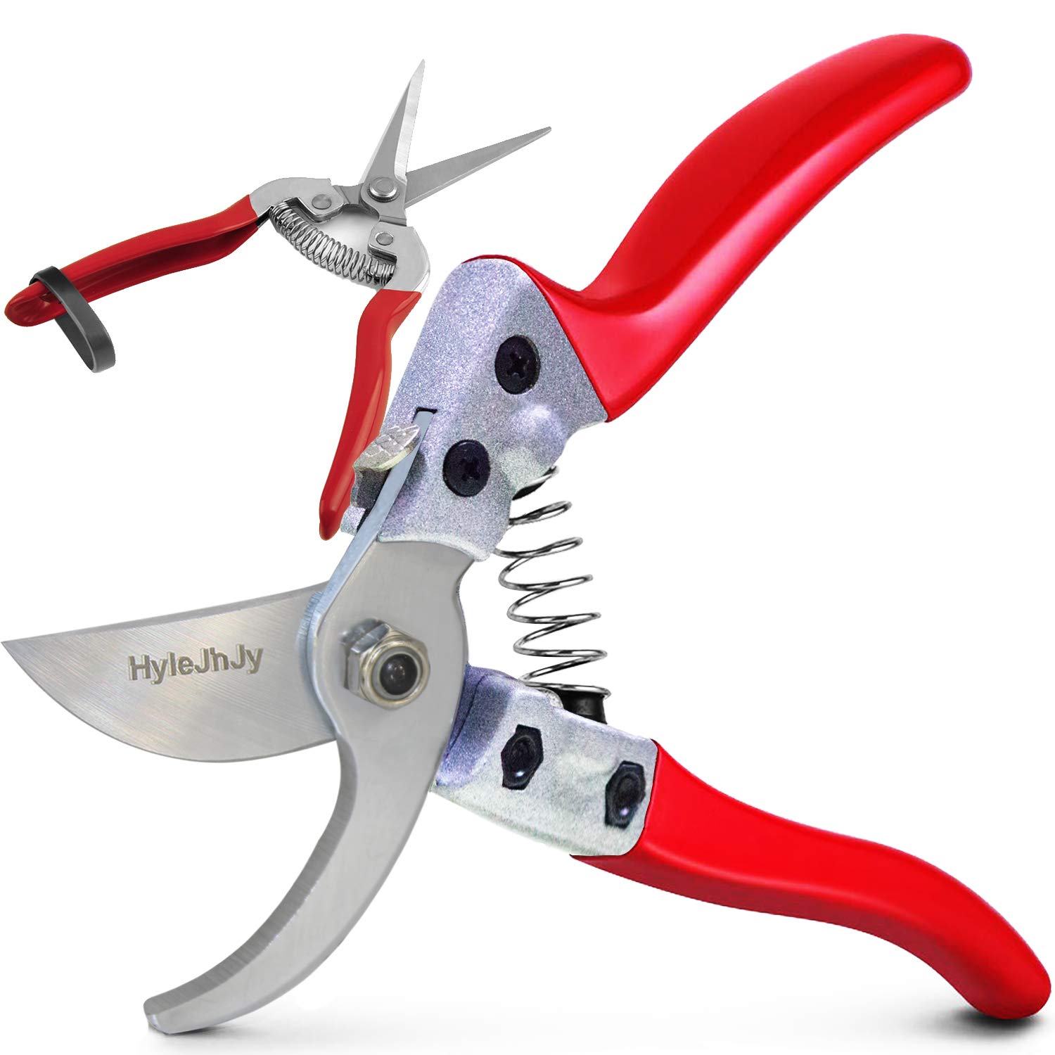 Premium Stainless Steel SK5 Pruning Shears - Straight Tip Garden Shears, Florist Scissors & Hand Pruners for Trimming Plants, Flowers, and Shrubs | Ideal for Gardening, Landscaping, and Floral Arrangements