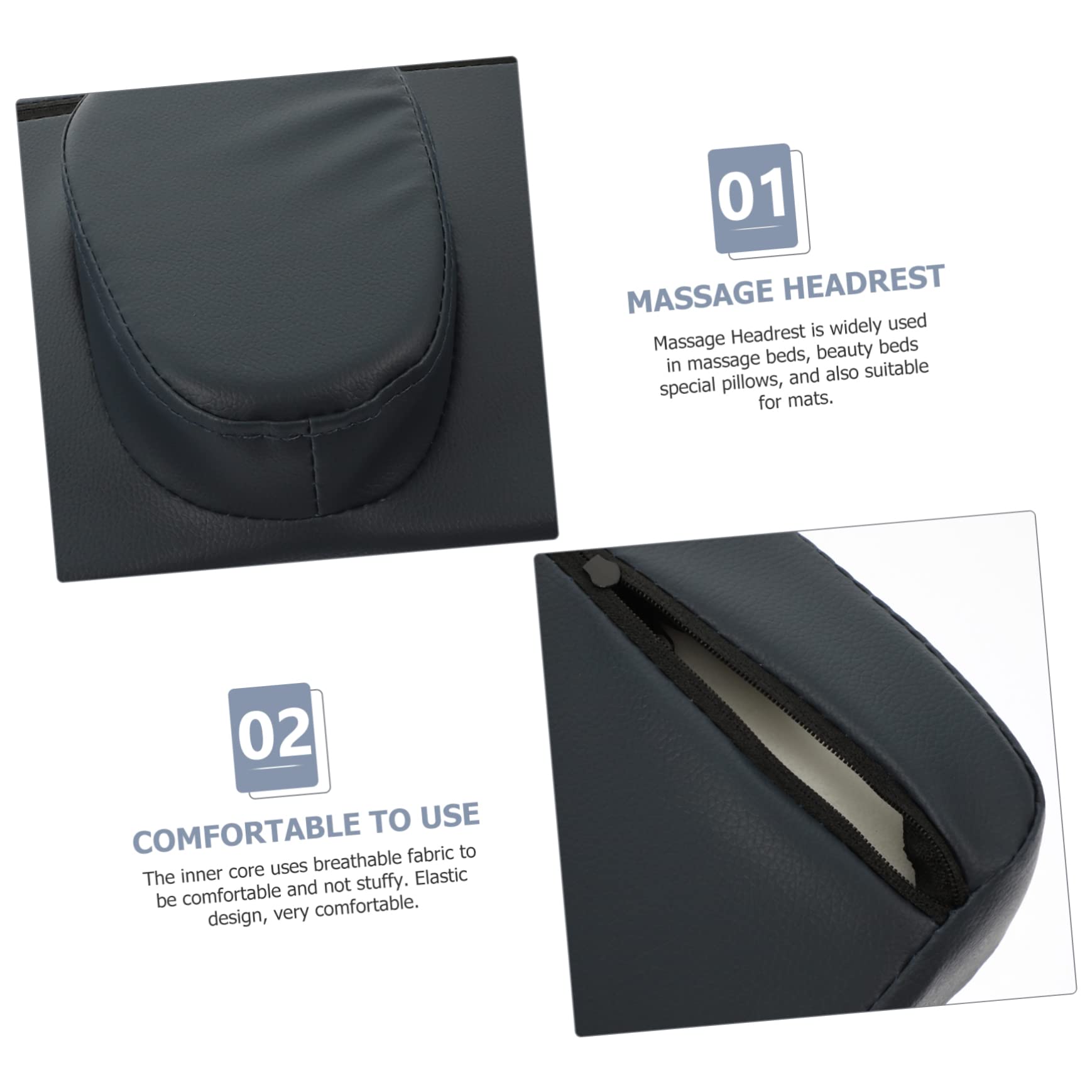Premium Spa Massage Bed Pillow Set - PU Leather Face Massage Pad & Headrest for Beauty Salon, Massage Table & Chair - Relaxing Facial & Neck Support for Professional & Home Use