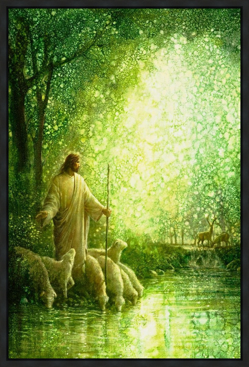 Feed My Sheep Gallery Wrap Canvas Art - Hand-Painted Christian Wall Decor for Home, Church & Office - Inspirational Bible Verse Painting for Living Room & Bedroom