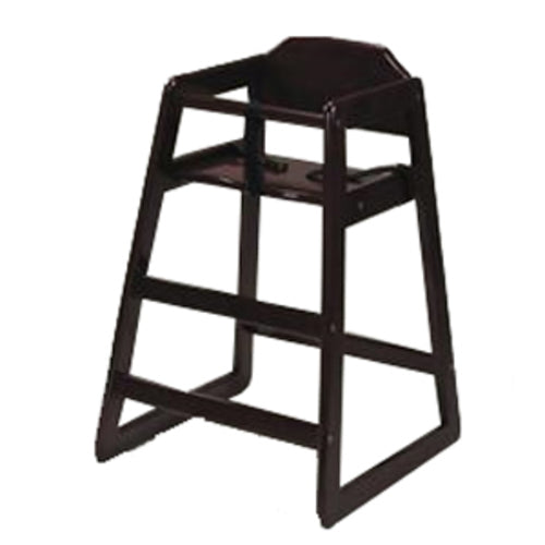 Premium Dark Walnut Hardwood High Chair for Babies & Toddlers - Adjustable Height, Easy to Clean Dining Chair for Kitchen, Restaurant & Home Use