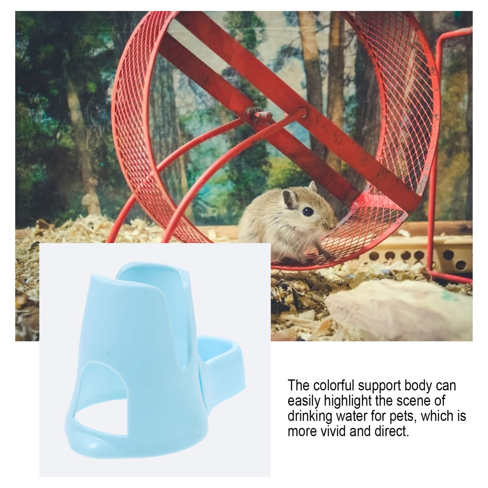 Balacoo 2-Pack Kettle Stand Water Dispenser - Small Animal Drinking Bottle Holder for Hamsters, Rabbits, Guinea Pigs - Plastic Cage Water Fountain Container (Perfect for Pet Cages, Small Animal Habitats & Travel Use)
