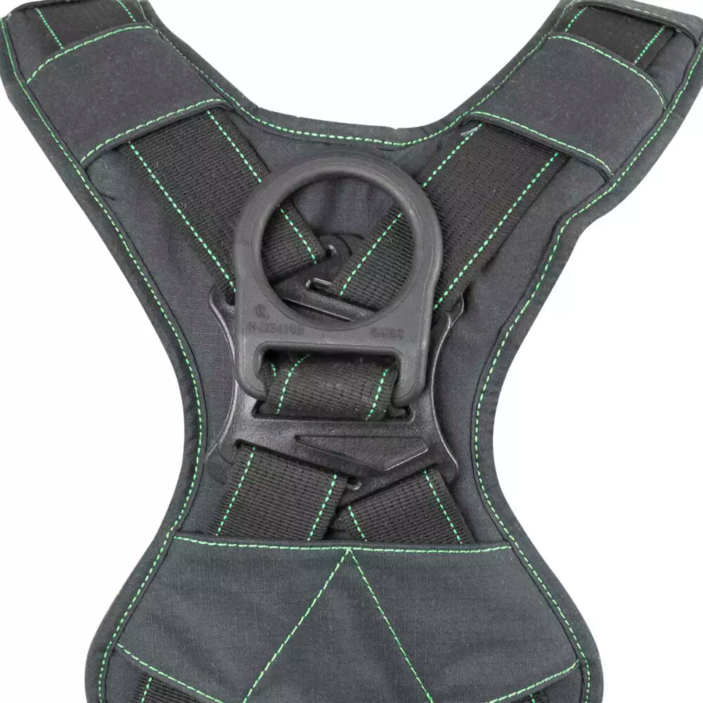 Arc Flash Full Body Harness with DE 3D, DE QC Chest, DE FD & TB Legs - Heavy Duty Fall Protection for Construction, Roofing & Industrial Work Safety
