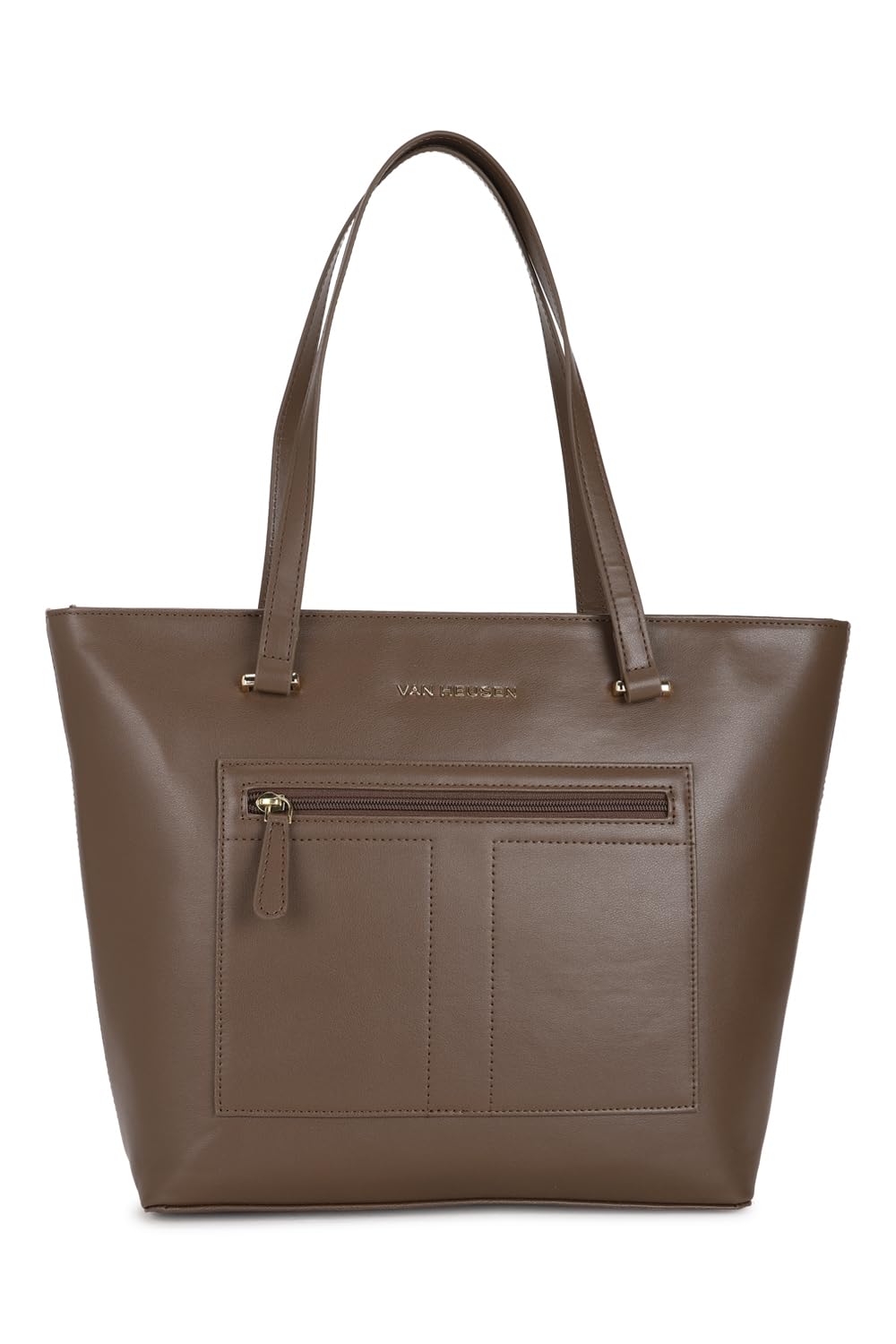 Van Heusen Women's Avery Brown Leather Handbag - One Size Crossbody Purse for Work, Travel & Everyday Use