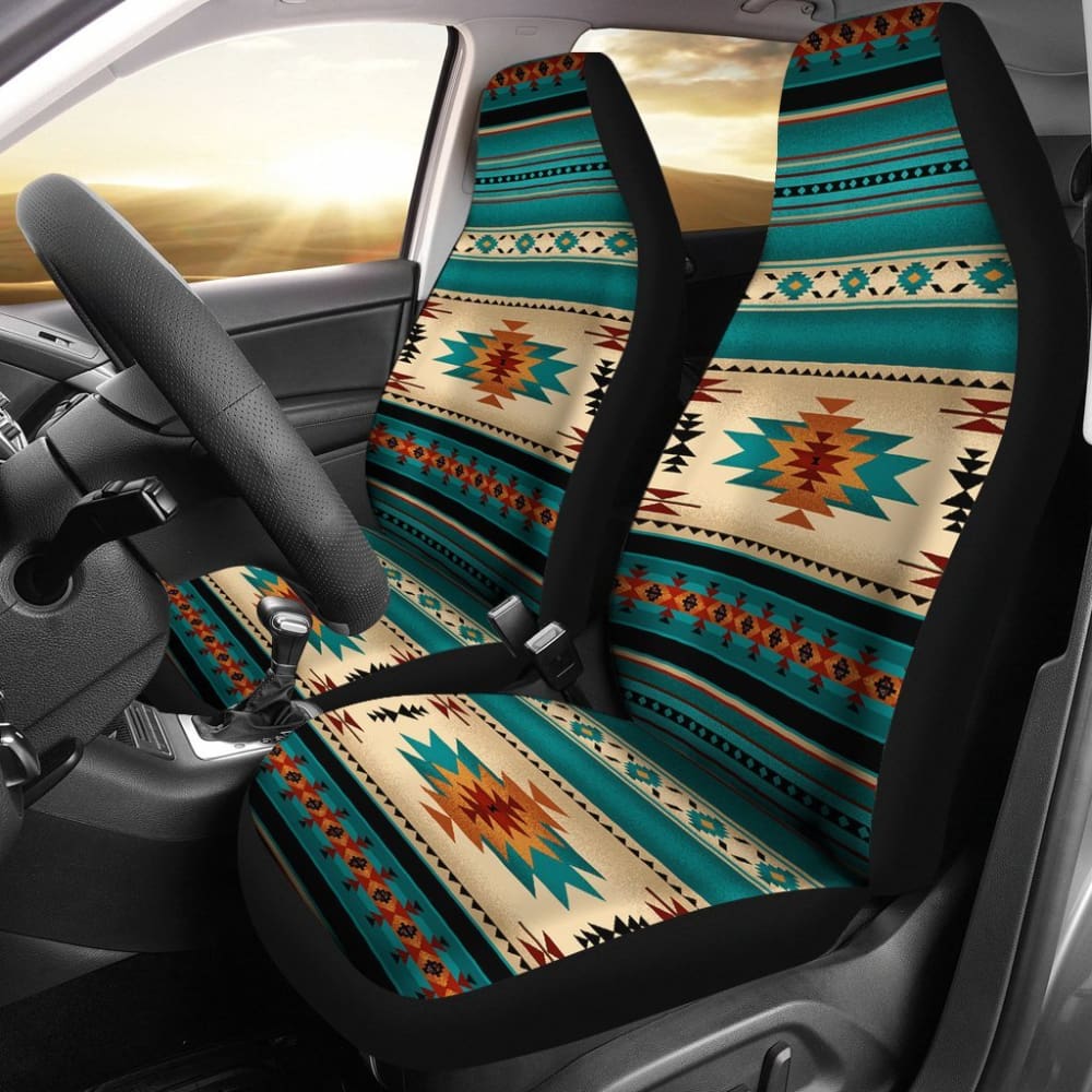 Premium Blue Native Car Seat Covers - Universal Fit for Cars, Trucks & SUVs | Waterproof & Durable Protection | Perfect for Road Trips, Commuting & Outdoor Adventures