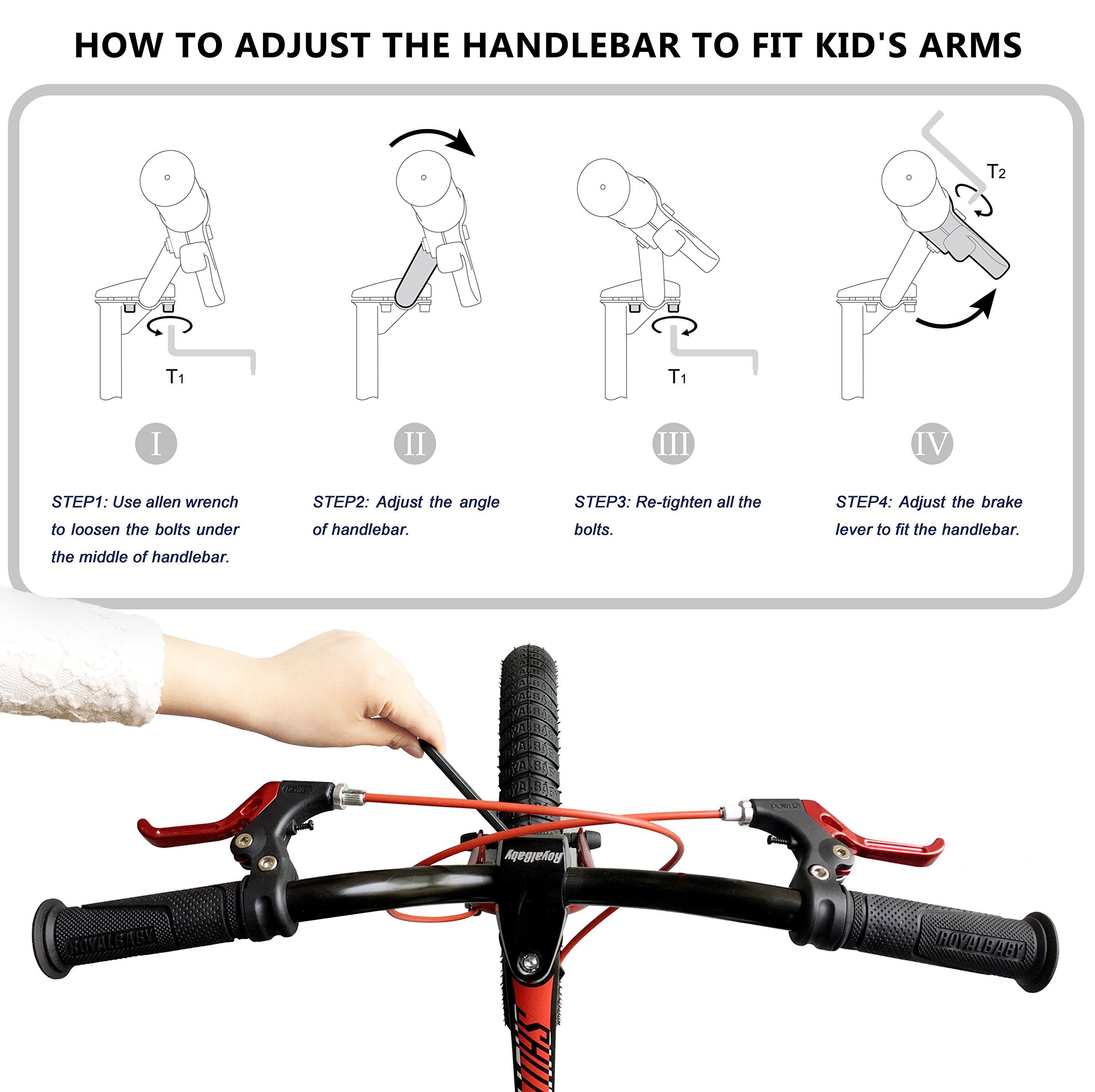 Royalbaby Summer Kids Bike for Boys & Girls - 12, 14, 16, 18 Inch Children's Bicycle for Ages 3-9 Years | Perfect for Outdoor Play, Park Rides & Neighborhood Adventures