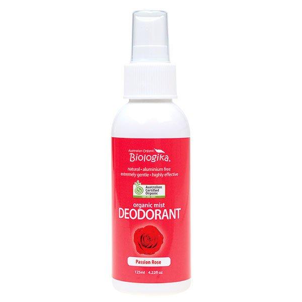 Biologika Natural Deodorant Mist - Passion Rose Scent | Aluminum-Free, Long-Lasting Freshness for Women | Perfect for Gym, Work & Daily Use