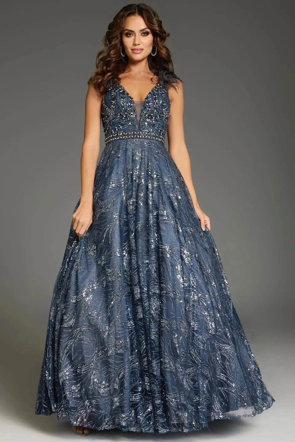 Jovani 37551 Elegant Evening Gown for Women - Formal Party Dress with Beaded Details | Perfect for Prom, Homecoming, Wedding & Special Occasions