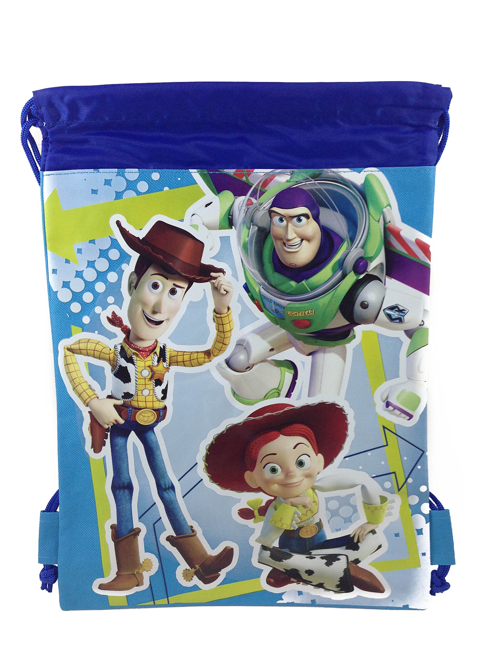 Disney Toy Story Drawstring Backpack for Kids - Light Blue School Bag for Boys & Girls - Perfect for School, Travel, and Disney Theme Parks