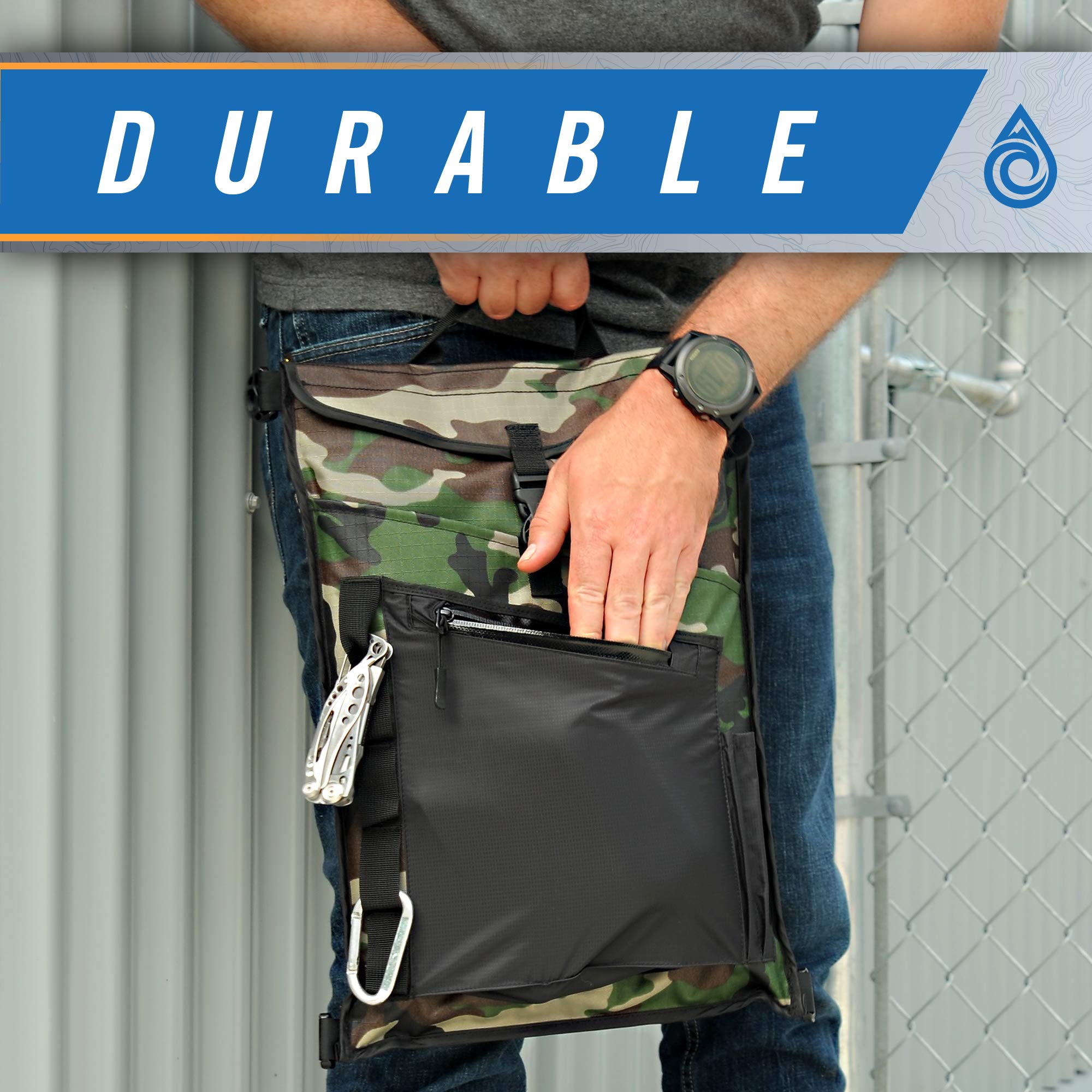 AquaQuest Typhoon 100% Waterproof Laptop Messenger Bag - Durable Lightweight Padded Sleeve for 13