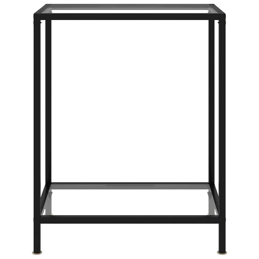 Modern Tempered Glass Console Table 23.6