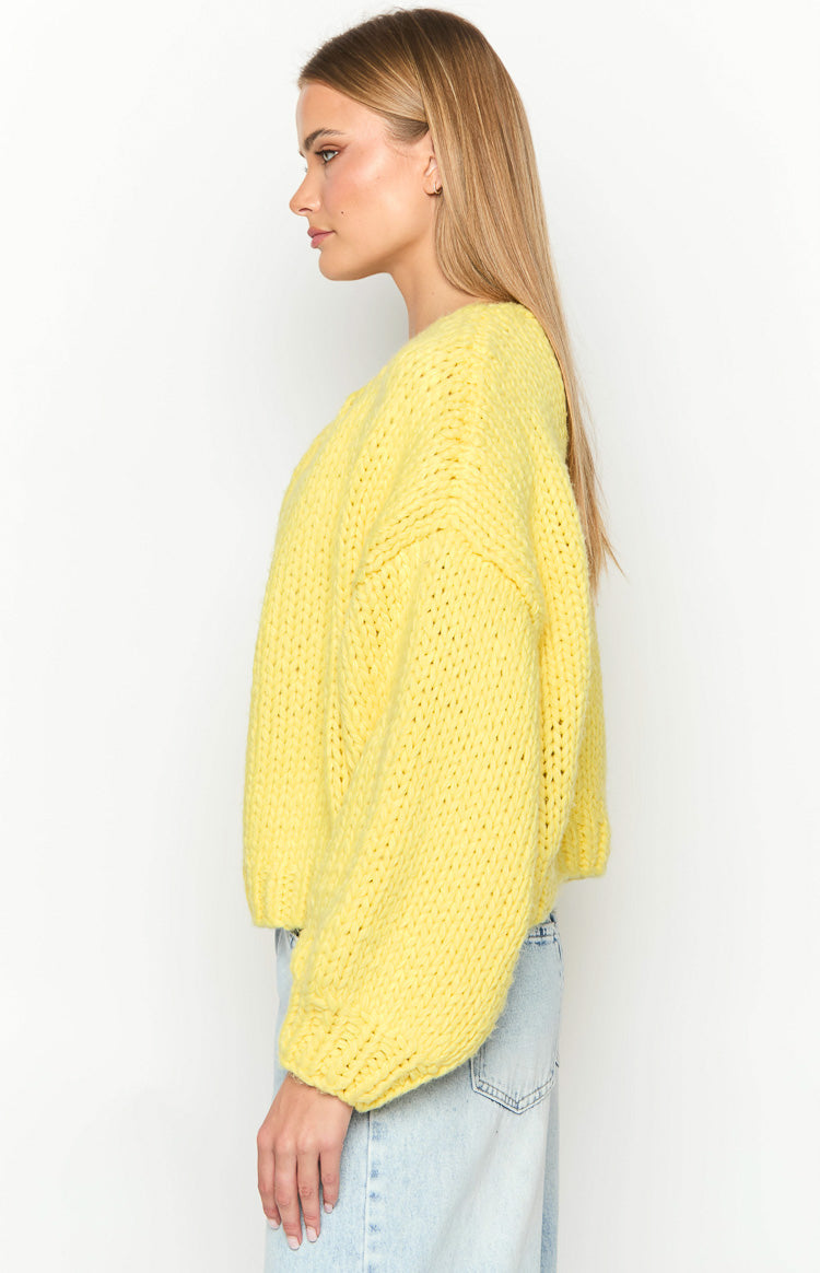 Stylish Yellow Knit Cardigan for Women - Cozy Fall & Winter Fashion - Perfect for Casual Outfits, Office Wear, and Coffee Dates