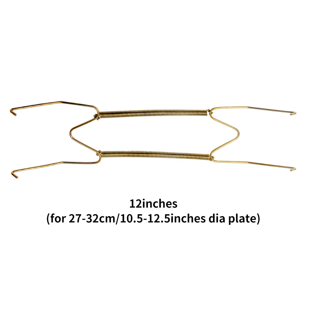 Stainless Steel Plate Hanger for Wall - Heavy Duty 6/8/10/12/14/16 Inch Decorative Plate Holder with Mounting Hardware - Perfect for Displaying Platters, Plates & Wall Decor (12 Inch) - Ideal for Kitchens, Dining Rooms & Home Decor