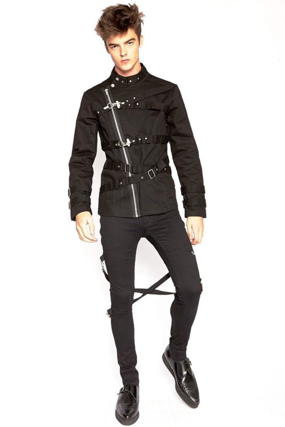 Tripp Chaos Bondage Pants for Women & Men - Gothic Punk Rock Style with Adjustable Straps & Buckles (Black) - Perfect for Concerts, Halloween & Alternative Fashion