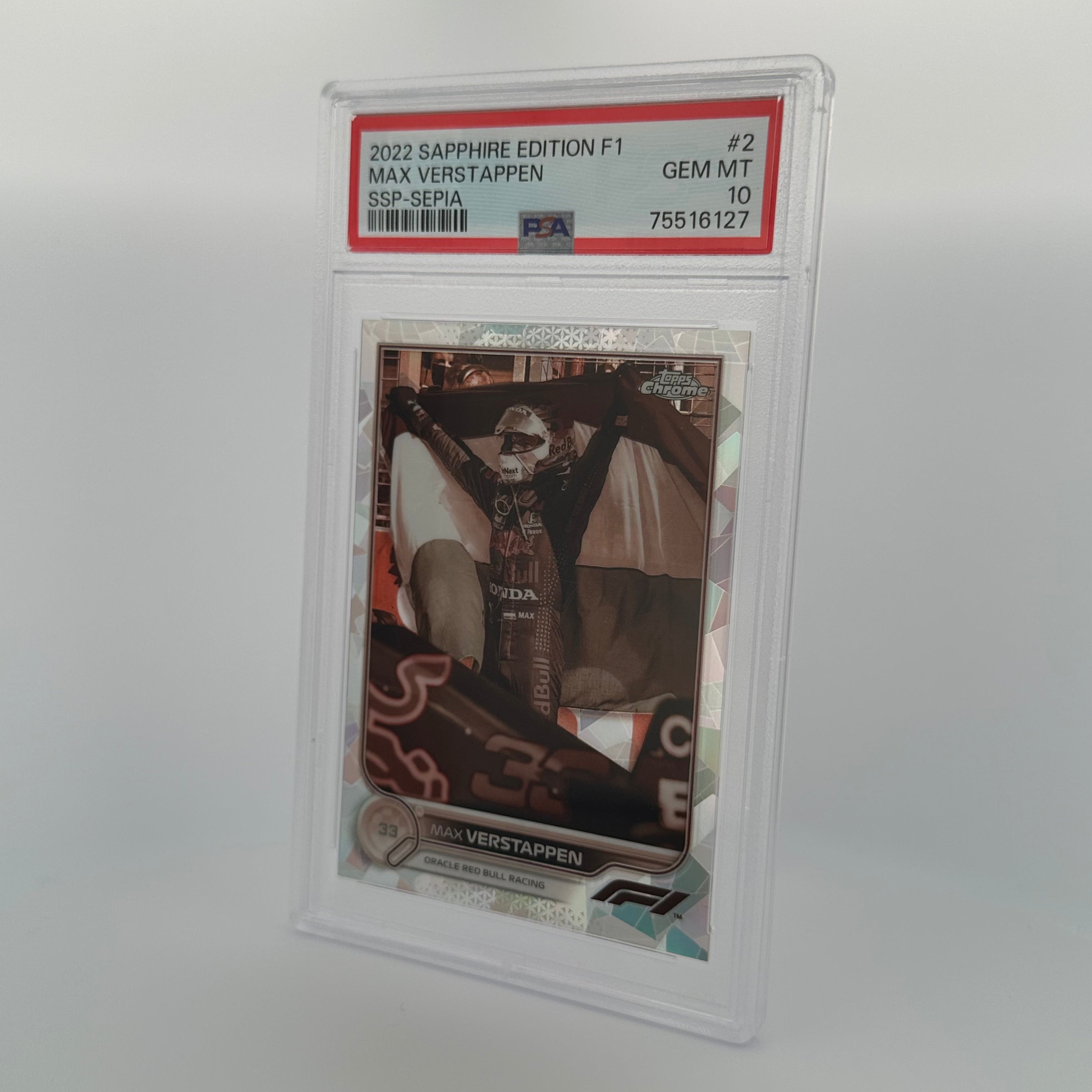PSA 10 MAX VERSTAPPEN #2 083/100 SSP SEPIA Trading Card - Perfect for Collectors, Sports Memorabilia Enthusiasts & F1 Racing Fans Display