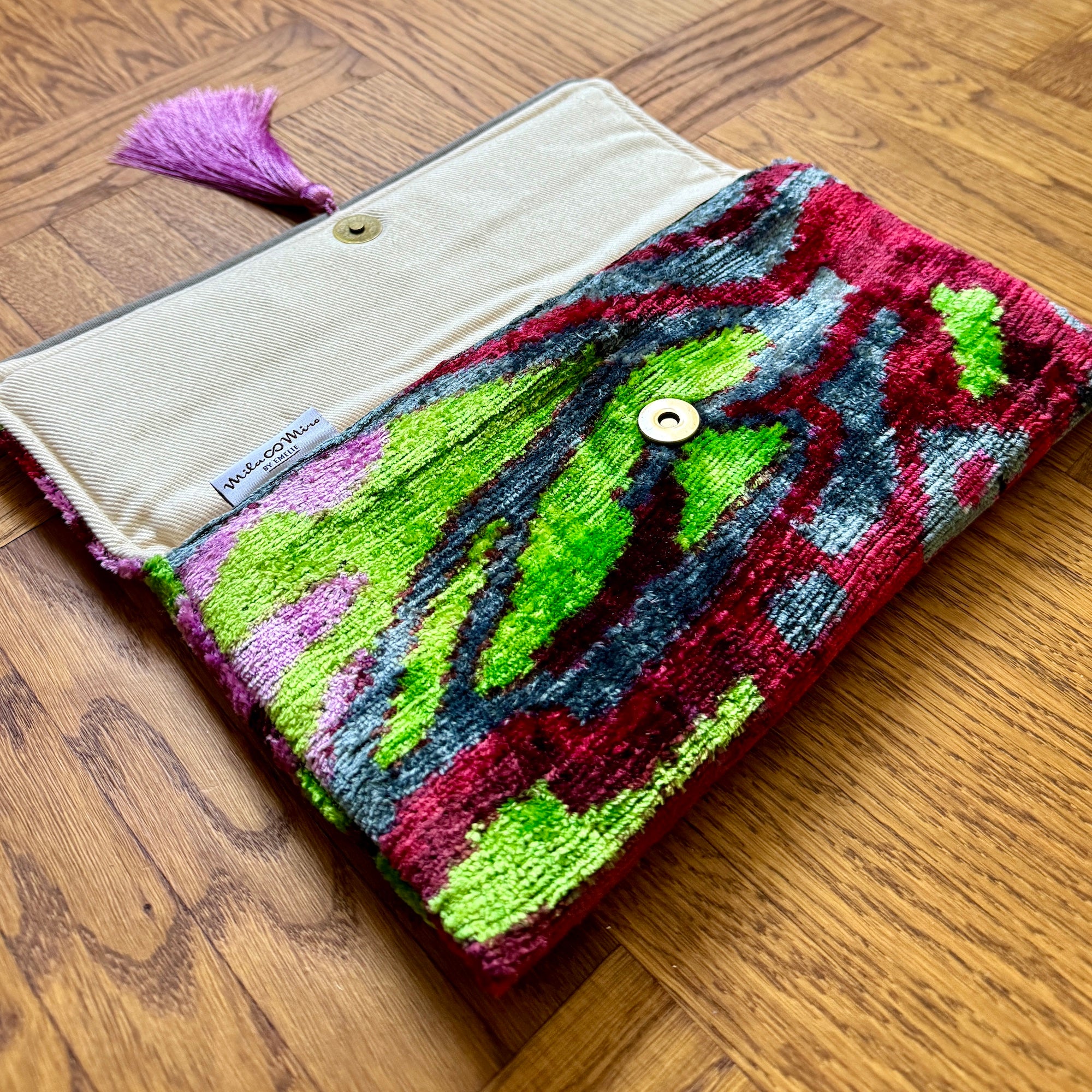 Elegant Ikat Clutch Bag for Women - Handwoven Messina Design - Perfect for Parties, Weddings & Evening Events