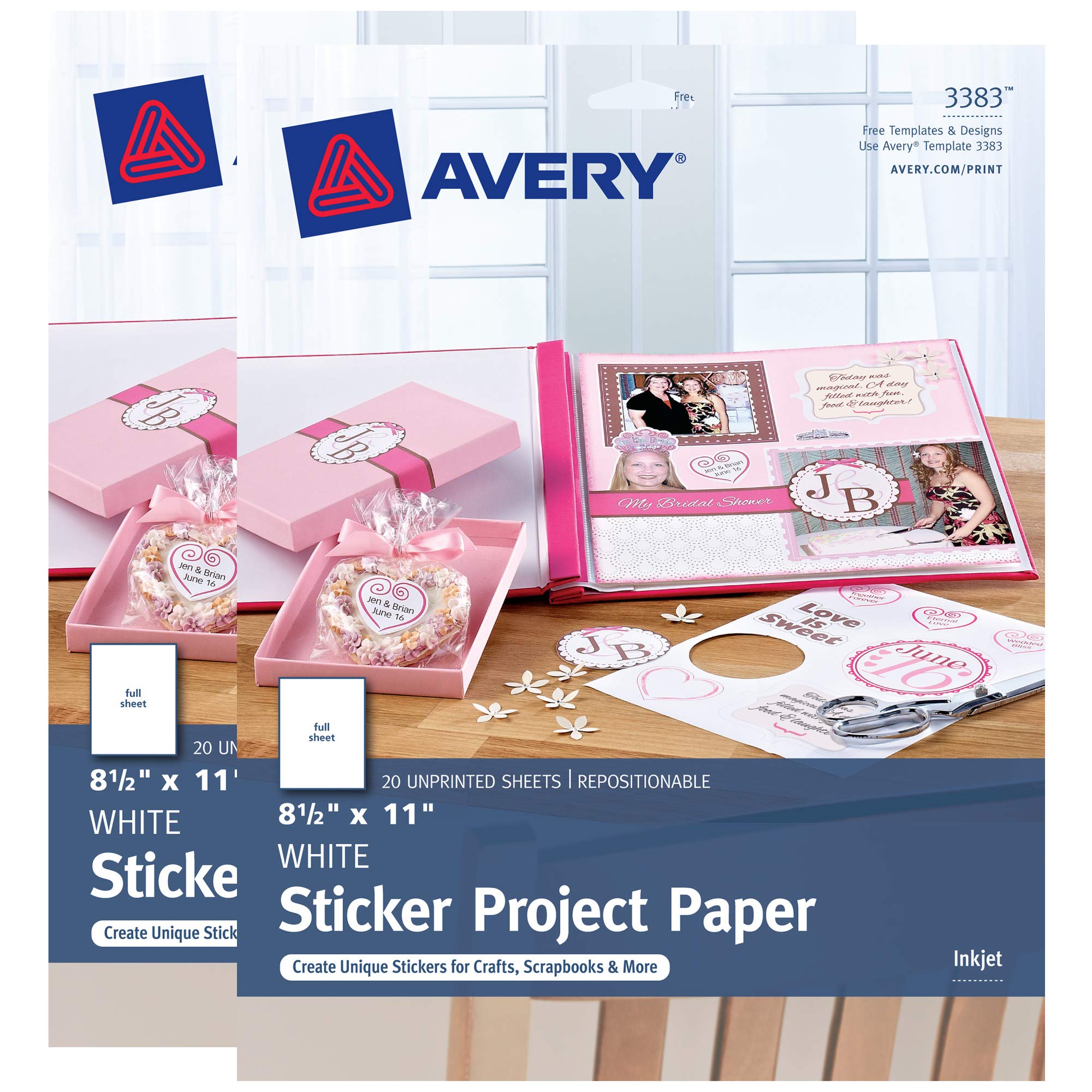 Avery Printable Sticker Paper 8.5