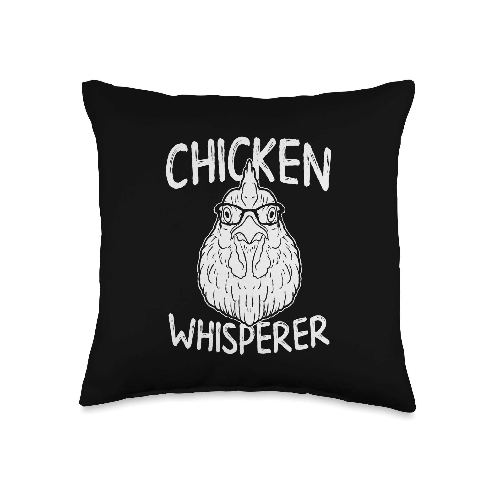 Funny Chicken Whisperer Farm Animal Lover Gift - 16x16 Inch Multicolor Throw Pillow for Farmhouse Decor, Cozy Living Room & Country Style Home