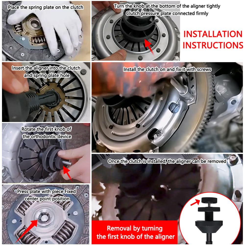 OFBAND Universal Clutch Alignment Tool Kit – Fits Most Cars & Light Trucks, Includes Single Disc Clutch Alignment Plates with 2 Plastic Sleeves | Perfect for DIY Clutch Replacement, Transmission Repair & Automotive Maintenance