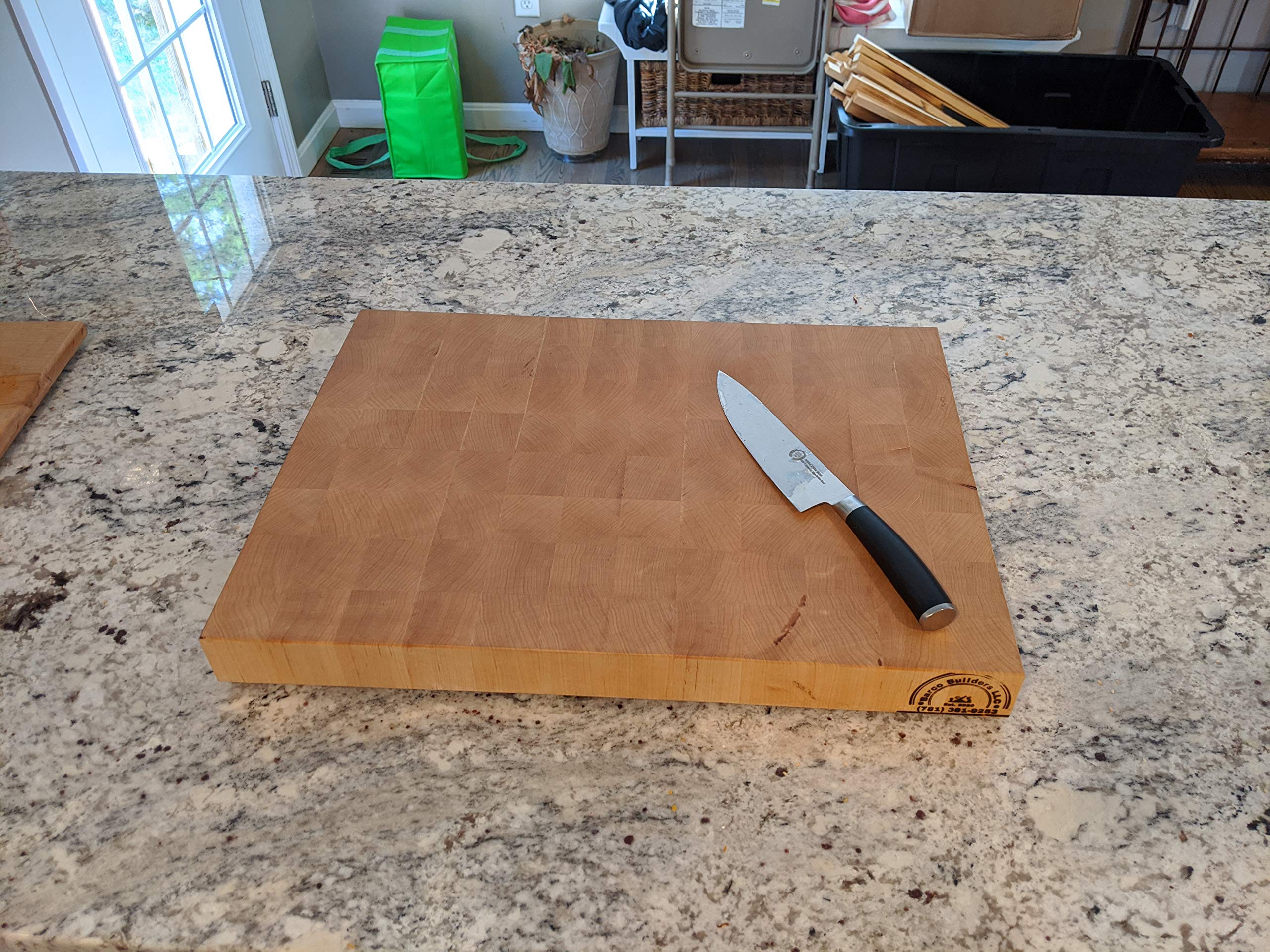 Premium Maple End Grain Butcher Block Cutting Board - Heavy Duty Wood Chopping Board for Kitchen, Meat Cutting & Food Prep - Perfect for Chefs, Home Cooking & BBQ