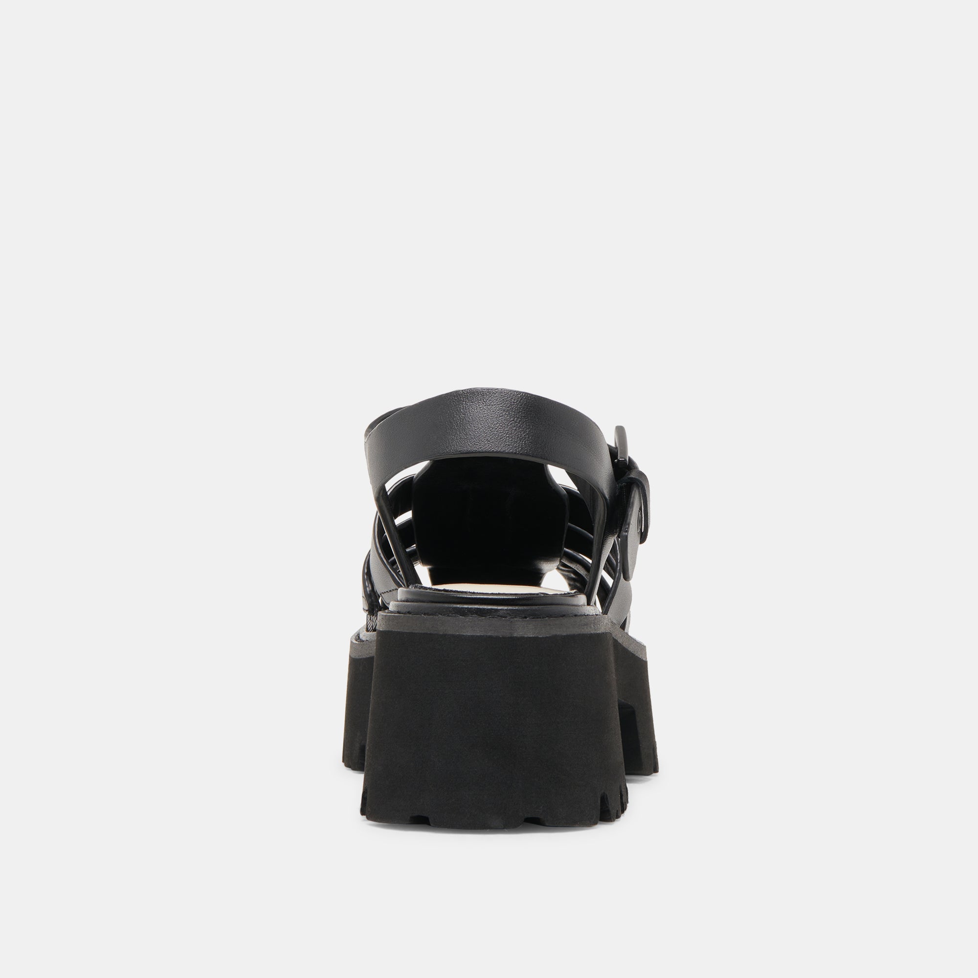 LASLY Women's Black Leather Tonal Sandals - Comfortable & Stylish for Summer, Beach, and Casual Outings