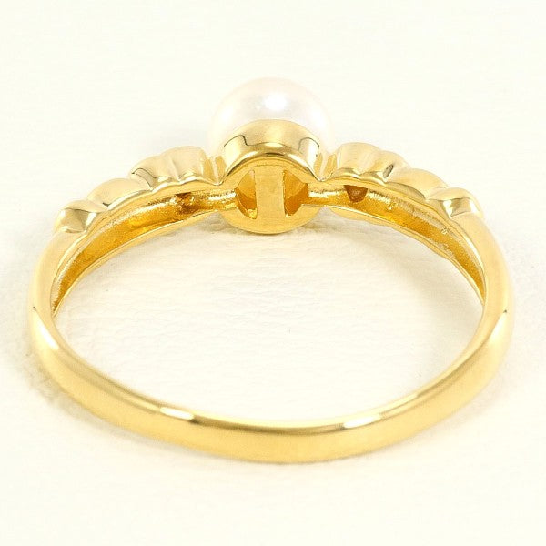 18K Yellow Gold Pearl Diamond Ring for Women - Elegant Bridal Jewelry, Anniversary Gift, Wedding Band, Engagement Ring - Perfect for Special Occasions & Everyday Luxury