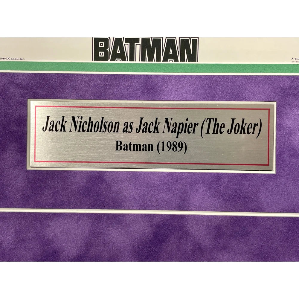 Jack Nicholson Autographed Joker 8x10 Photo Framed - PSA/DNA Certified Signed Batman 1989 Movie Memorabilia - Perfect for Superhero Collectors & Home Theater Decor