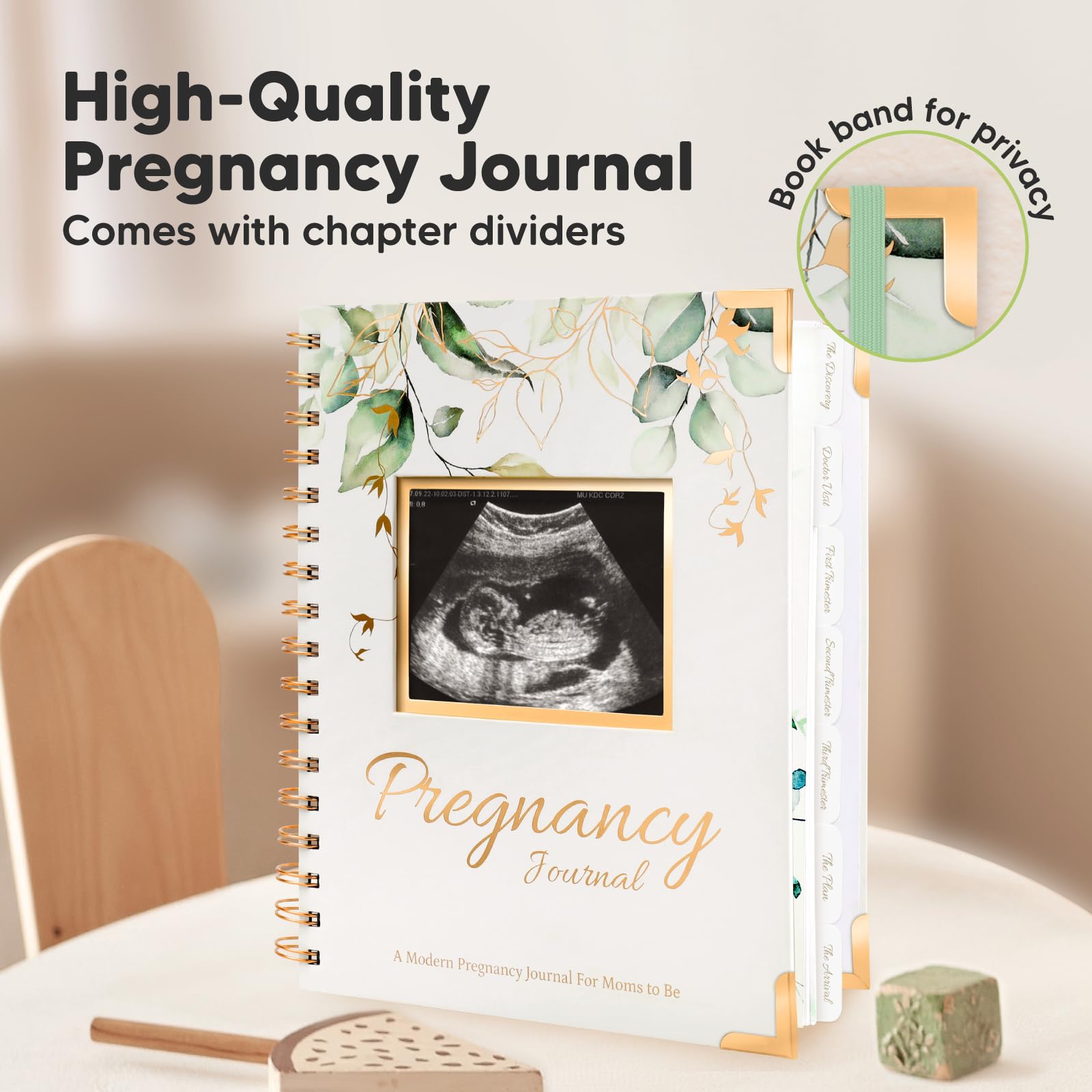 90-Page Hardcover Pregnancy Journal & Memory Book for First-Time Moms - Pregnancy Planner, Baby Memory Book with Ultrasound Pages, Mom Diary Keepsake (Alpine) - Perfect for Recording Pregnancy Milestones, Baby Growth & Creating Lasting Memories