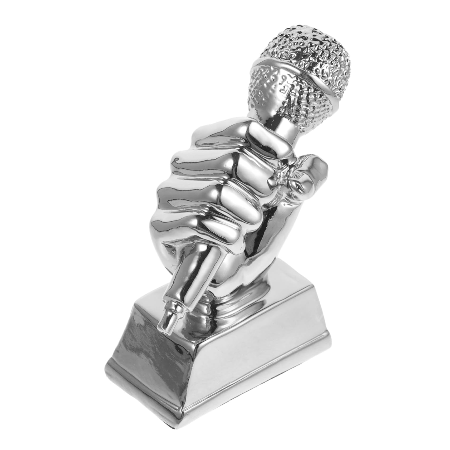 3-Pack Mini Microphone Trophy Awards - Resin Singing Competition Prizes for Karaoke, Bedroom Decor, and Home Party Decorations | Perfect for Singing Contests, Gift Giving, and Themed Party Favors