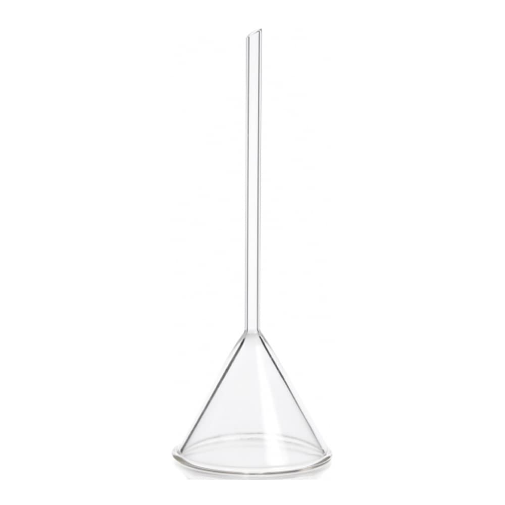 Kimble 58900-65 Long Stem Glass Funnel, 65mm - Premium Lab Funnel for Chemistry Experiments, Distilling & Home Brewing