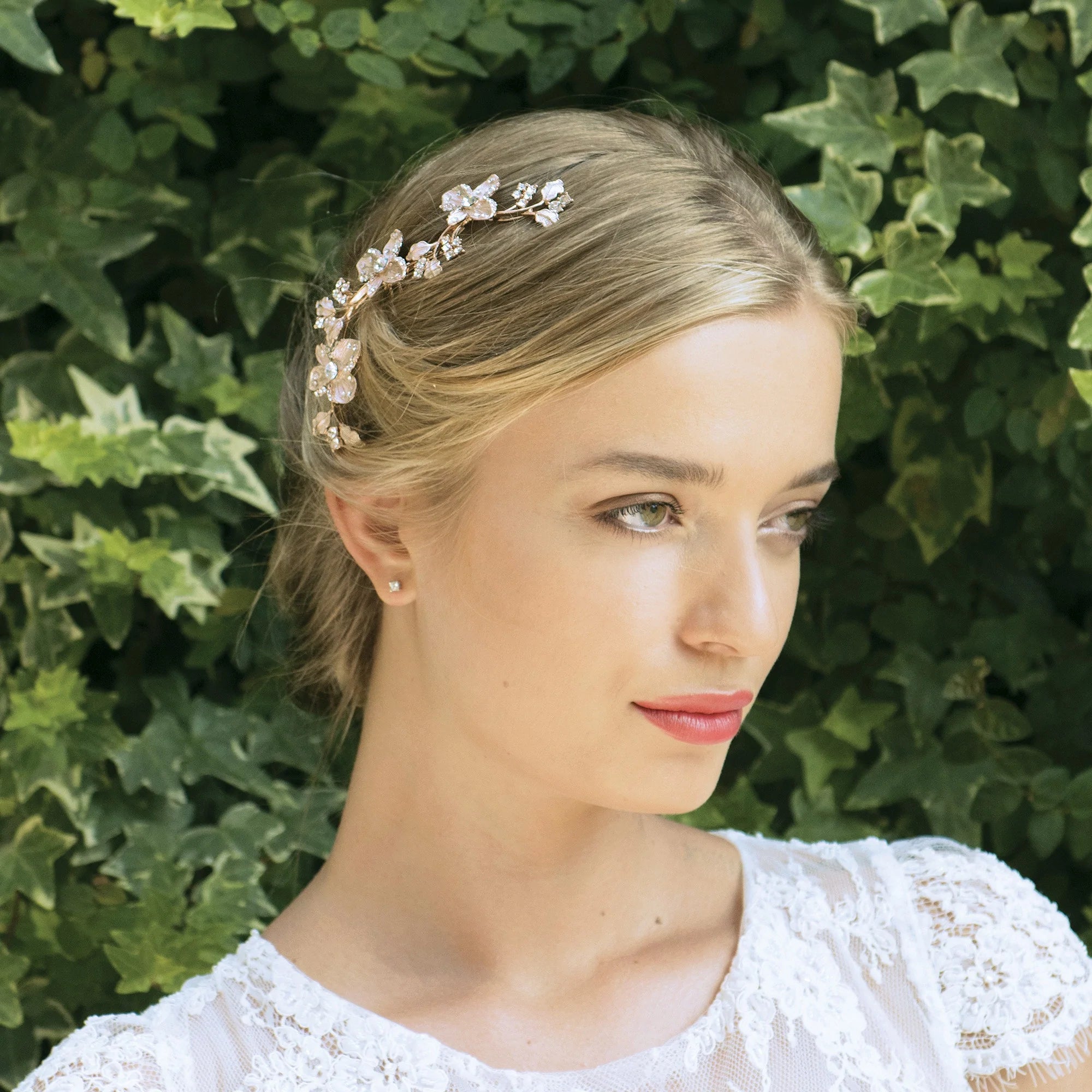 Rose Gold Bridal Hair Comb with Swarovski Crystals - Vintage Wedding Hair Accessory for Brides, Bridesmaids & Prom - Perfect for Weddings, Formal Events & Special Occasions