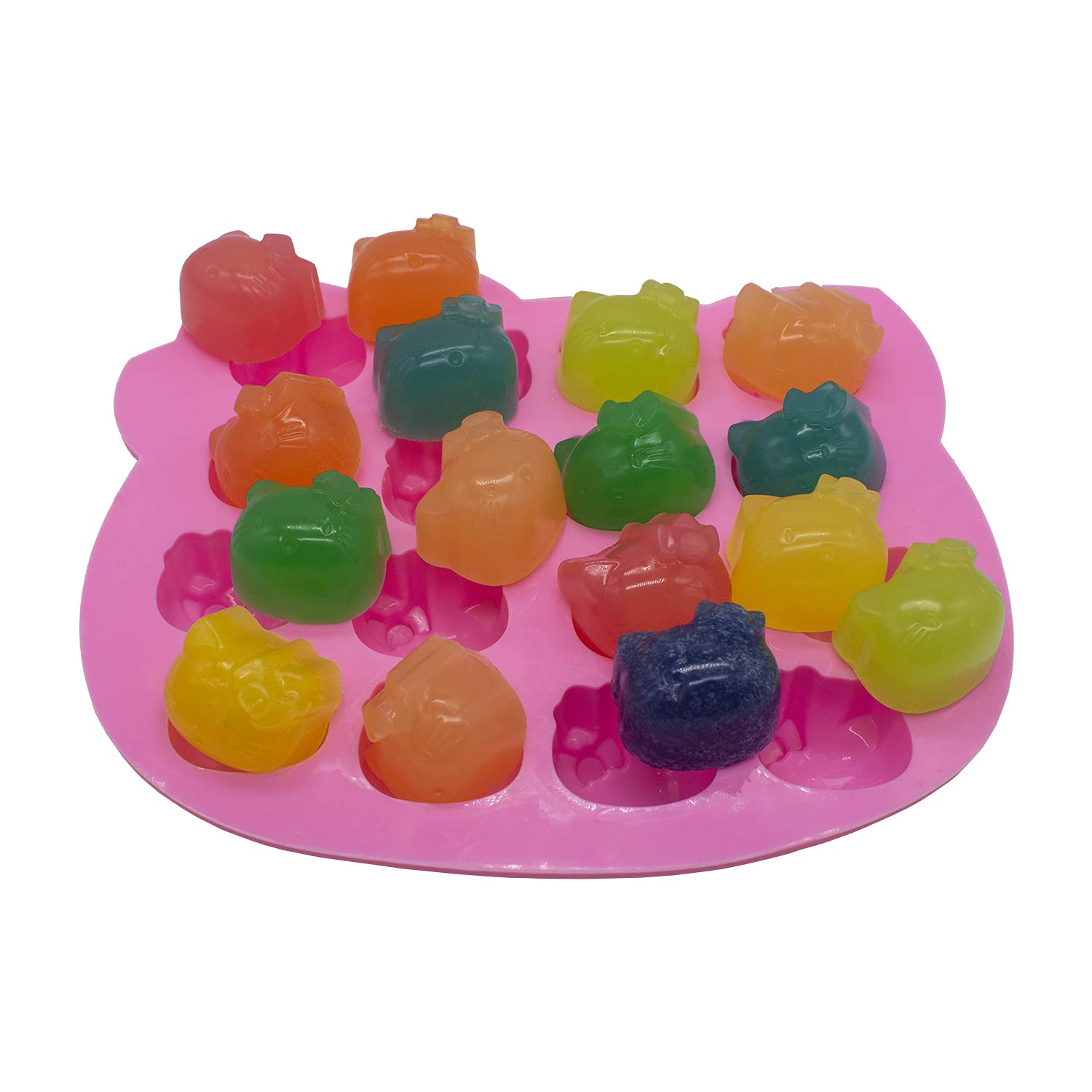 16-Cavity Silicone Hello Kitty Molds for Candy, Chocolate, Cake, Gummy, Ice & DIY Crafts - Perfect for Baking, Party Favors & Homemade Treats (2-Piece Set)
