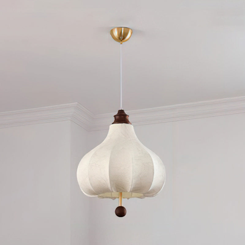 Stylish Chestnut Fabric Pendant Light - Modern Hanging Lamp for Dining Room, Kitchen Island & Bedroom Decor