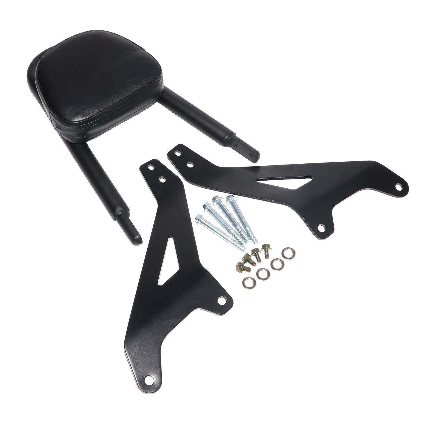 Detachable Motorcycle Passenger Backrest Pad with Sissy Bar for Yamaha Bolt XVS950/XV950 R-Spec (2014-2017) - Comfortable Side Arms & Cushion for Long Rides - Perfect for Cruiser Motorcycles and Road Trips