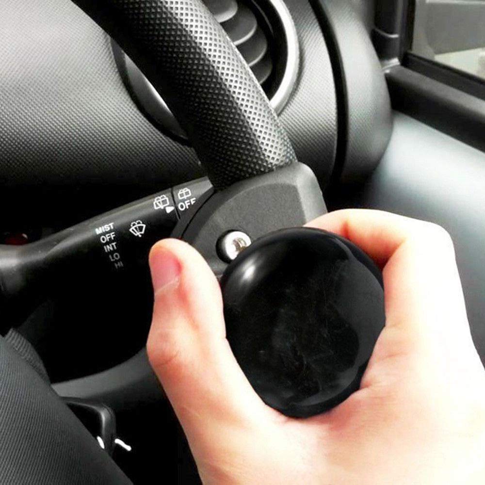 Premium Universal Steering Wheel Spinner Knob - Suicide Classic Black with Power Handles for Cars, Trucks & SUVs | Enhanced Grip & Control for Parking, Tight Turns & Off-Road Driving | Perfect for Daily Commute, City Parking & Adventure Off-Roading | Ideal for Drivers with Limited Mobility, Parallel Parking & Winter Driving Conditions